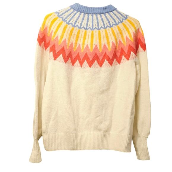 French Connections wool blend fair isle sweater size small - Picture 2 of 5